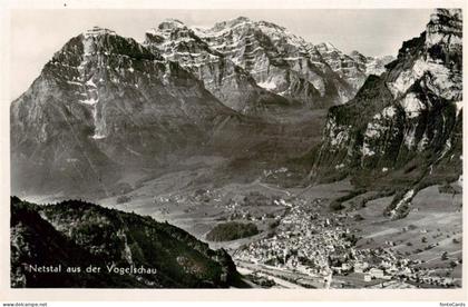 Netstal GL aus der Vogelschau Alpenpanorama