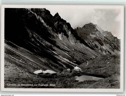8752 Näfels - Lachenalp mit Brünnelistock und Zindelspitz Gasthaus Obers... - 11062097