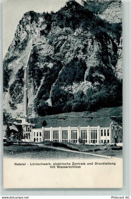 8754 Netstal - Löntschwerk Elektrische Zentrale und Druckleitung mit Was... - 13132947