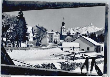 7523 Madulain - Berg Schnee Kirche - 50565484