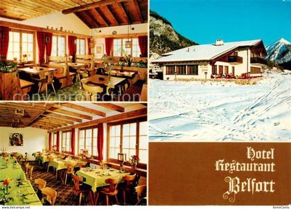 Alvaneu Dorf GR Hotel Restauant Belfort Winterlandschaft
