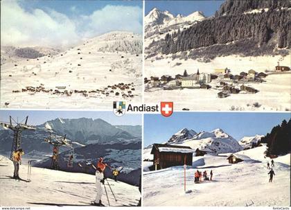 Andiast Brigelserhoerner Sesselbahn Parli gegen Signina Abfahrt Pez d Artgas