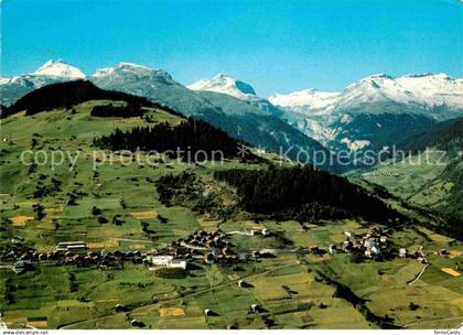 Andiast mit Bifertenstock Kistenstoeckli Muttenstock Glarner Alpen Fliegeraufnah