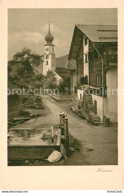 Fanas GR Ortsmotiv mit Kirche