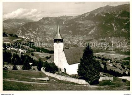 Flerden Kirche am Heinzenberg Blick gegen Portein und Sarn