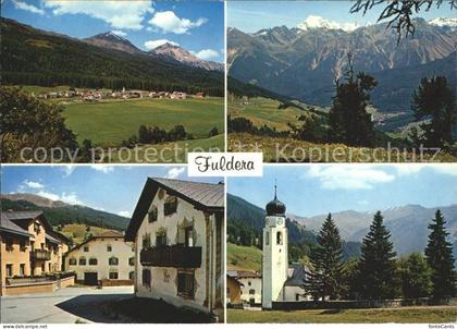 Fuldera Panorama Piz d Aint Dorfplatz Hotel Sternen Kirche
