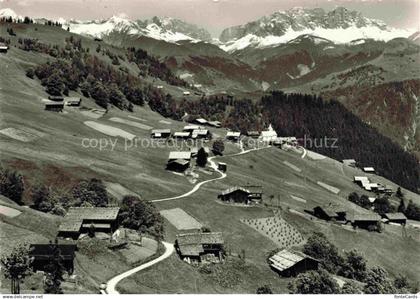 Furna 1361m Praettigau-Davos GR mit Drusenfluh Fliegeraufnahme