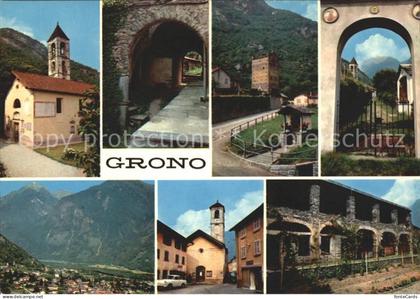 Grono Kirche Schlosseingang Dorfpartie