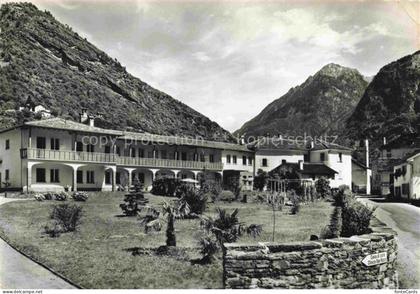 Grono Moesa GR Casa-di-Cura-Clinica-San-Rocco Sanatorium Garten Palmen Bergtal B