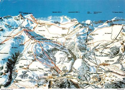Laax Die weisse Arena Skigebiet Flims Laax Falera uebersichtskarte