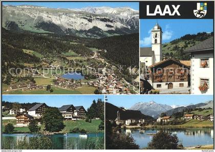 Laax Totalansicht Kirche Dorfpartien