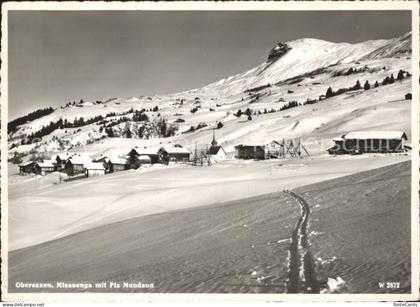 Obersaxen Misanenga Piz Mundaun Skispuren Kirche