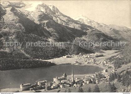 St Moritz Dorf GR Gesamtansicht mit Dorf