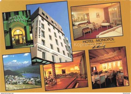 St Moritz  SANKT MORITZ GR Hotel Monopol Eingang Appartement Gastraum Foyer Pano
