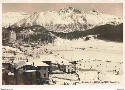 St Moritz  SANKT MORITZ GR Panorama mit Blick auf die Eisplaetze