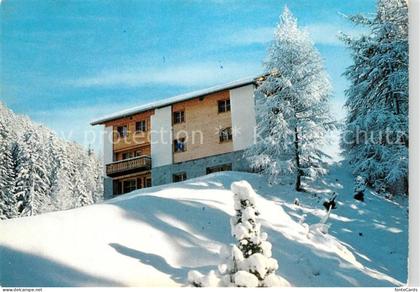 Tschierv Ferienkolonieheim Chasa Ramoschin Winterlandschaft Muenstertal