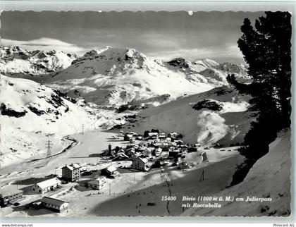 7457 Bivio - Bivio Gesamtansicht am Julierpass mit Roccabella Winteraufn... - 10156528