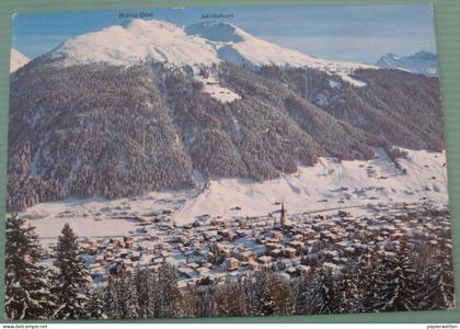 Davos (GR) Platz  - Panorama mit Bräma-Büel und Jakobshorn / Luftpost Destination Saudi-Arabien 1978