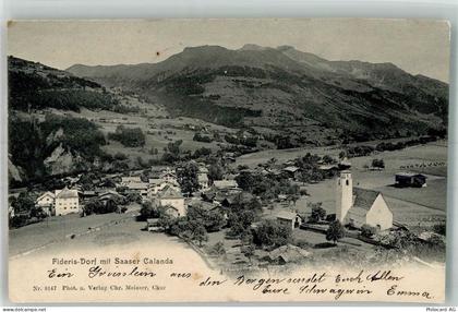 7235 Fideris 1903 Foto AK Kirche - 10753070