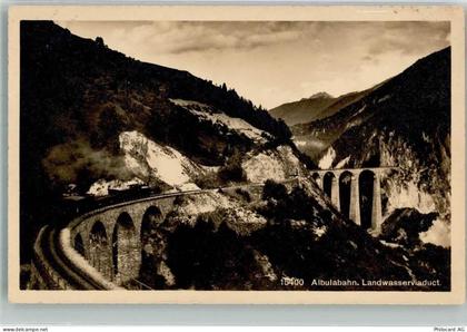 7477 Filisur 1930 Foto AK Eisenbahn Landwasserviadukt Albulabahn - 38071407