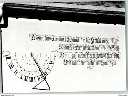 7232 Furna - Sonnenuhr und Spruch an der Kirche - 39374296