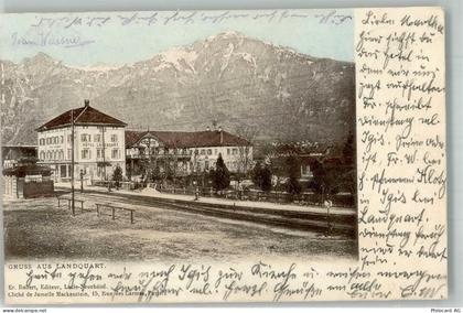 7302 Landquart 1901 Foto AK Hotel Bahnhof - 13575450