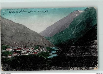 6563 Mesocco 1920 Gebrauchsspuren Saluti da Mesocco - 10217727