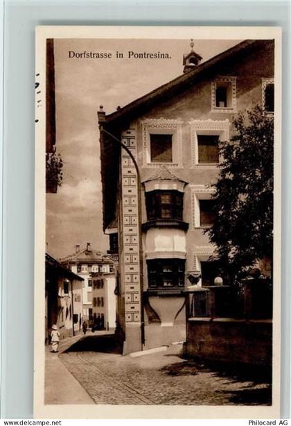 7504 Pontresina 1922 - Dorfstrasse in Pontresina - 11085076