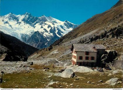 Switzerland Almagellalp Saas Almagell, Wallis Hotel mit Mischabelgruppe