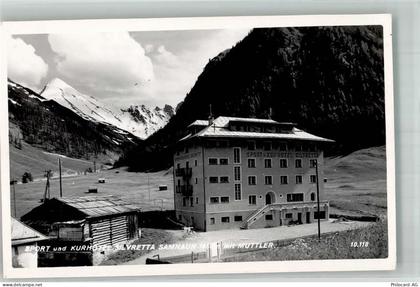 7563 Samnaun Dorf 1966 Foto AK Hotel Silvretta - 10748889