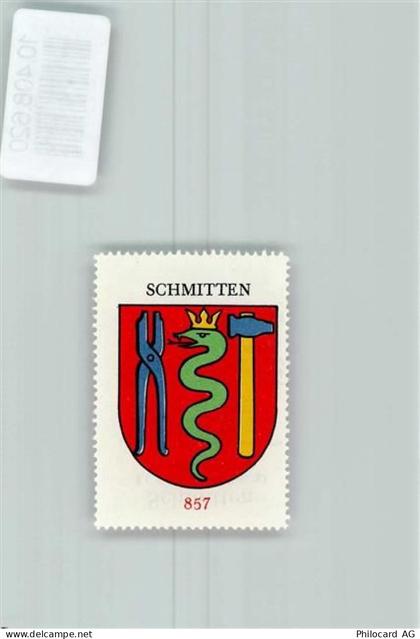 7493 Schmitten Albula - Vignette Wappen Kaffee Hag ca 1920-1940 Zange Sc... - 10408620