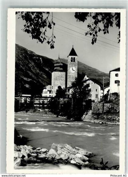 7542 Susch Foto AK Schloss Kirche - 38068244