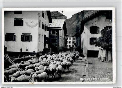 7530 Zernez - Dorfpartie Brunnen Schafherde - 51796502