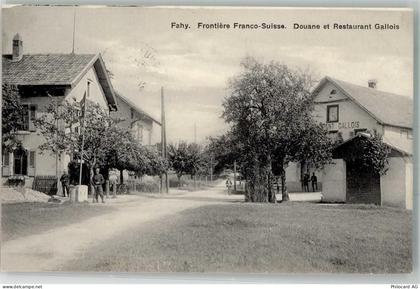 2916 Fahy 1913 Foto AK Grenze Frankreich-Schweiz Gasthaus Gallois - 13552377