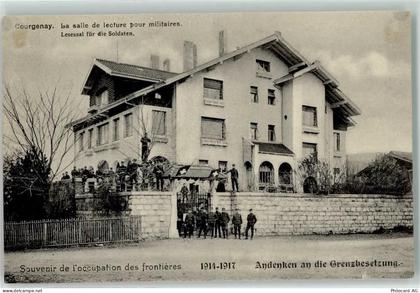 2950 Courgenay 1914 - la salle de lectuer pour militaires Lesesaal für d... - 13251344