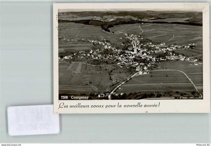 2950 Courgenay FOTO KEINE AK Foto 10cm x 7cm Fliegeraufnahme Neujahrswün... - 10498116