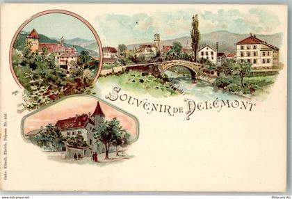 2800 Delémont Delsberg Lithographie - 13573297