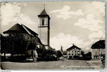 2350 Saignelégier 1946 Foto AK Kirche - 38021941