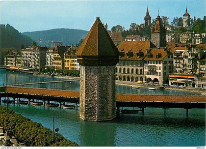 Carte Postale - Suisse - LU Lucerne - Luzern - Reussquai mit Kapeilbrucke - CPM - Carte Neuve - Voir Scans Recto-Verso -