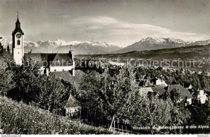 Hitzkirch am Baldeggersee mit Kirche und Alpenblick
