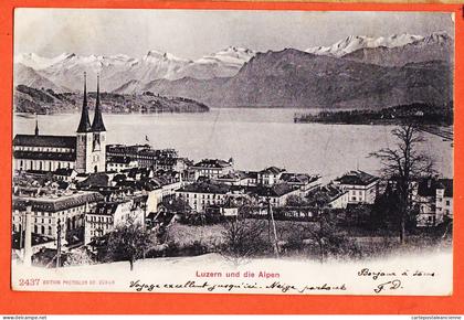 28989 ◉ LUZERN Lucerne Suisse ◉ Und die ALPEN ◉  1905 à VANDENBUSSCHE Kasteel-Gemert Brabant Hollande ◉ PHOTOGLOB 2437