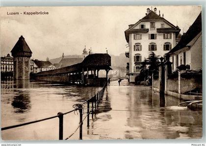6000 Luzern Lucerne 1910 - Überschwemmung Kappelbrücke - 13251156