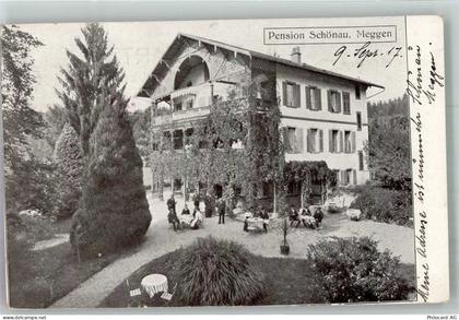 6045 Meggen 1917 Foto AK Pension Schönau - 13597762