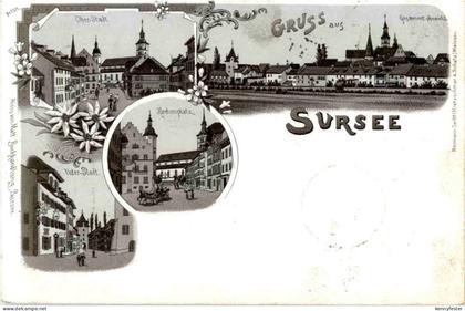 Gruss aus Sursee - Litho