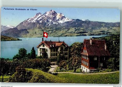 6354 Vitznau 1930 - Ferienheim Grubisbalm ob Vitznau Wappen - 10302615