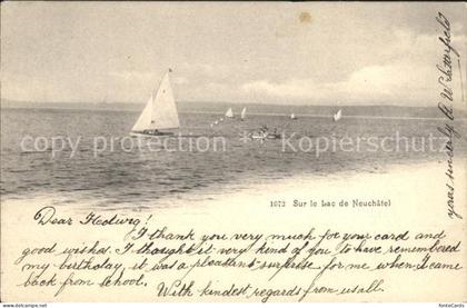 Lac de Neuchatel Sur le Lac Bateau a voile