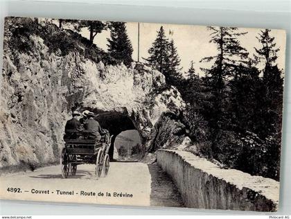 2108 Couvet 1921 Foto AK Tunnel Route de la Brévine - 38212066