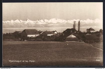 AK Montmollin, Panorama et les Alpes