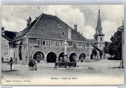 2112 Môtiers NE - Kirche, Rathaus, Brunnen - 51089335