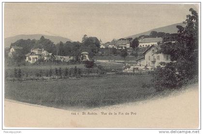 CPA SAINT-AUBIN - VUE DE LA FIN DE PRE
